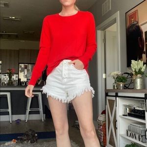 Red cashmere sweater